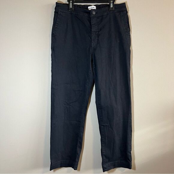 ✨ Studio Blue Women’s Black Straight Leg Pants Elastic Waistband 28 - Picture 1 of 10
